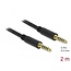 Delock Stereo-Klinkenkabel 4,4 mm 5-polig Stecker zu Stecker 2 m Schwarz