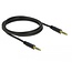 Delock Stereo-Klinkenkabel 4,4 mm 5-polig Stecker zu Stecker 2 m Schwarz