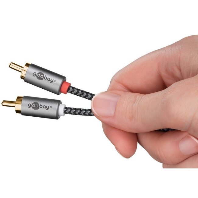 Goobay Plus 3,5mm Klinke auf Cinch Kabel | 0,50 Meter
