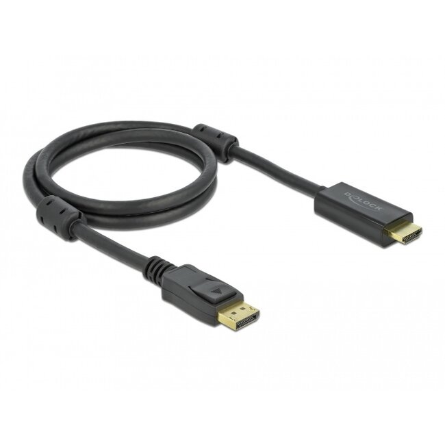 Delock Aktives DisplayPort 1.2 zu HDMI Kabel 4K 60 Hz 1 m