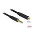 Delock Verlängerungskabel Stereo Klinke 4,4 mm 5-polig Stecker auf Buchse 3 m schwarz