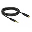 Delock Verlängerungskabel Stereo Klinke 4,4 mm 5-polig Stecker auf Buchse 3 m schwarz