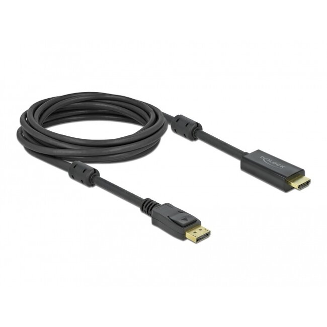 Delock Aktives DisplayPort 1.2 zu HDMI Kabel 4K 60 Hz 5 m