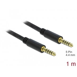 DeLOCK Delock Stereo-Klinkenkabel 4,4 mm 5-polig Stecker zu Stecker 1 m schwarz