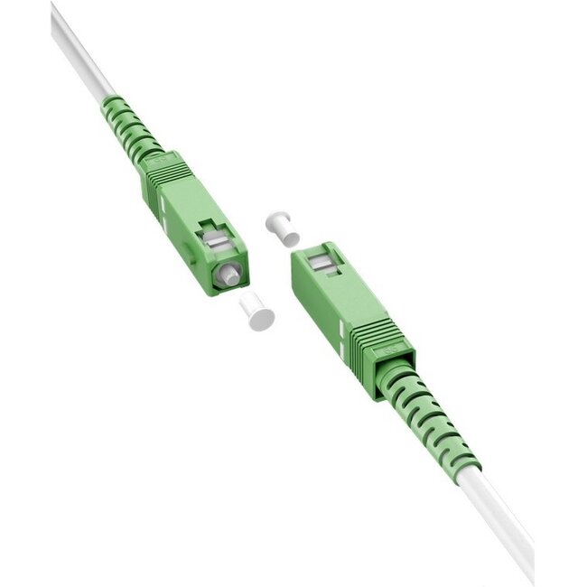 SC/APC Simplex FTTH Kabel | OS2 | Weiß | LSZH | 15 Meter