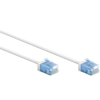 Goobay UTP CAT6a Slimline Netzwerkkabel | LSZH | Weiß | 1 Meter