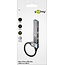 Goobay USB-Hub (USB-A) | 4x USB-A | USB 2.0/3.0 | Aluminium | 0,10 m
