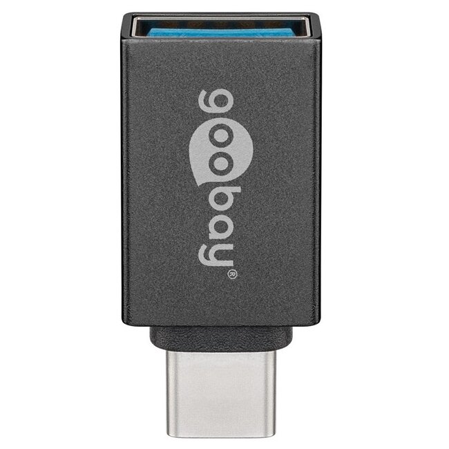 USB-C (m) auf USB-A (w) Adapter | kompakt | USB 3.0 | OTG | grau