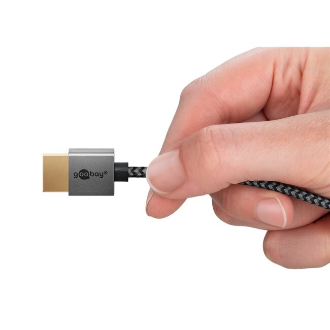 Goobay Plus HDMI-Kabel Slimline | HDMI 2.1 (8K 60Hz + HDR) | 0,50 m