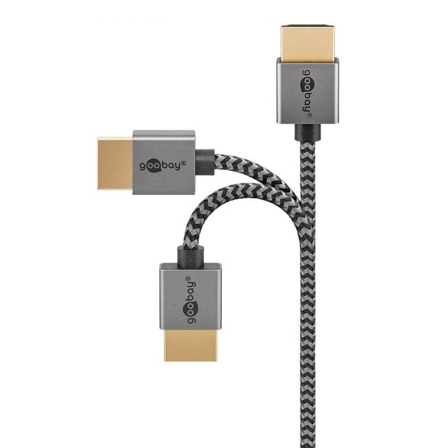 Goobay Plus HDMI-Kabel Slimline | HDMI 2.1 (8K 60Hz + HDR) | 2 Meter