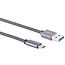 USB-C auf USB-A Kabel | USB 3.1 10 Gbps | QC 18W | Aluminium/Nylon | 2 Meter