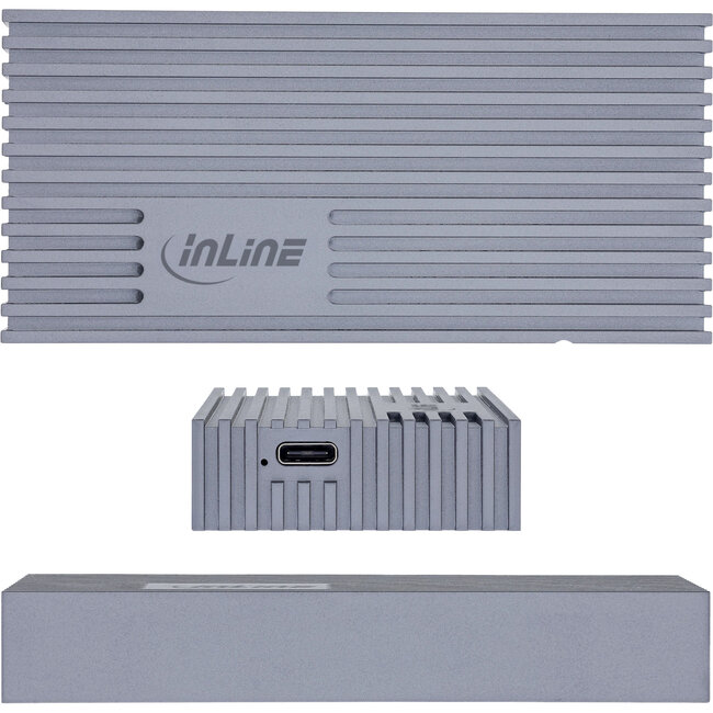 InLine® USB4 M.2 SSD-Gehäuse, USB-C zu M.2 NVMe, 40Gb/s, Aluminium