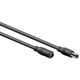 Goobay DC-Verlängerungskabel 5,5x2,1mm 1,5m 140W Schwarz AWG20
