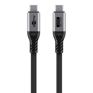 Goobay Goobay USB-C Kabel | USB4 v2.0 80 Gbps | PD 240W | 16K 60Hz | Nylon | 1 Meter