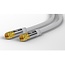 Goobay F-Stecker (m) - F-Stecker (m) Koaxialkabel | 135 dB | Kupfer | Gerade | Vergoldet | Weiß | 2 Meter