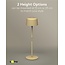 Goobay Kabellose LED-Tischlampe, Größe S, 25 cm, Beige