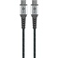 Goobay USB-C™ auf USB-C™ Textilkabel mit Metallsteckern (Space Grau/Silber), 0,15 m