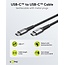 Goobay USB-C™ auf USB-C™ Textilkabel mit Metallsteckern (Space Grau/Silber), 0,15 m
