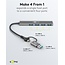 Goobay 2-in-1 Slim 4-Port USB Hub, 5 Gbit/s