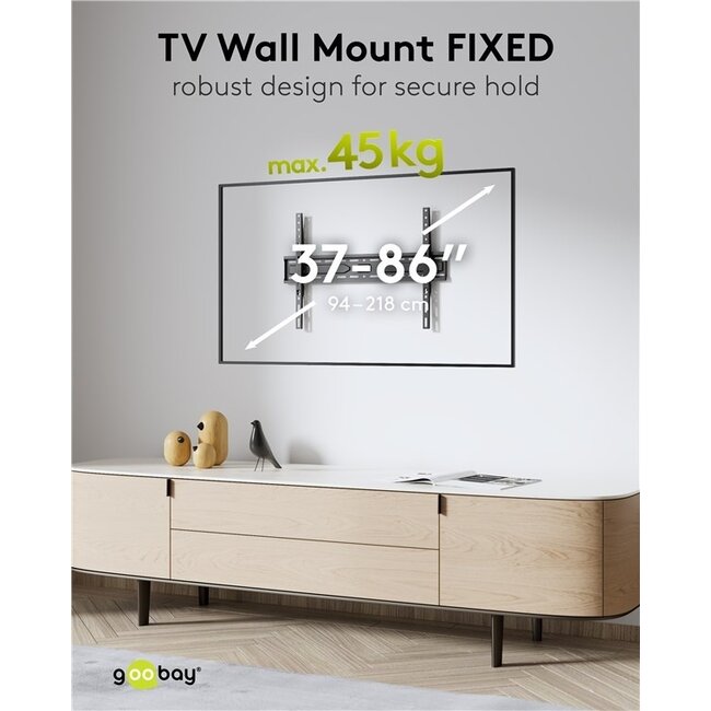 Goobay TV Wandhalterung FIXIERT (XL)