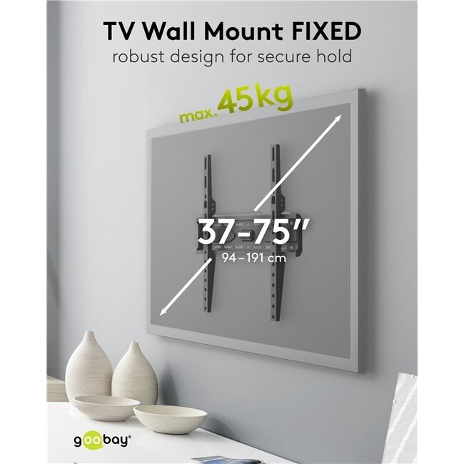 Goobay TV Wandhalterung FIXIERT (L)
