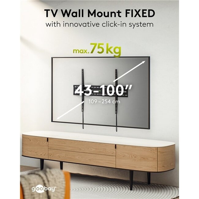 Goobay TV Wandhalterung FIXIERT (XL)