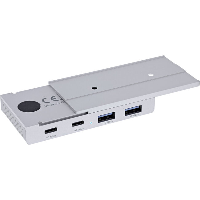 InLine® 4-Port Magnetischer USB-Hub, 2x USB-C, 2x USB-A, 10 Gb/s, Aluminium