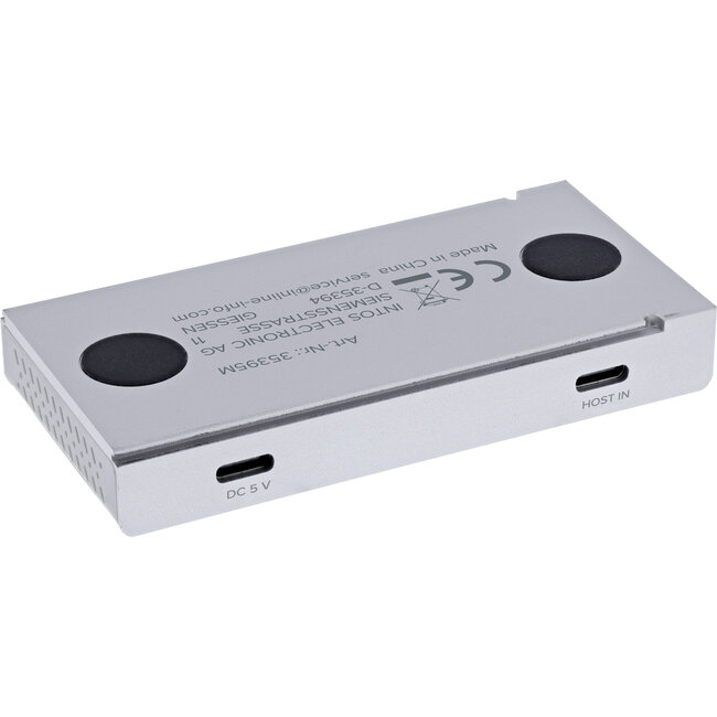 InLine® 4-Port Magnetischer USB-Hub, 2x USB-C, 2x USB-A, 10 Gb/s, Aluminium