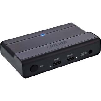 InLine® InLine® USB-C Umschalter für 2 PCs, 4-Port USB 3.2 Gen 1 Hub