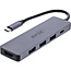 InLine® Multifunktions-Hub, 3x USB-A 5 Gb/s, HDMI 4K/60 Hz, USB-C PD 100 W