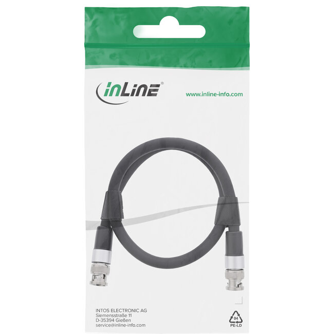 InLine® BNC-Videokabel 12G-SDI 4K60Hz 75 Ohm 0,5m