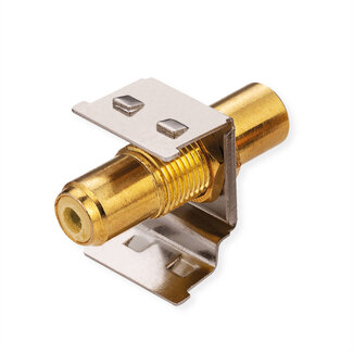 Roline ROLINE RCA Keystone-Kupplung, Metall, Gelb