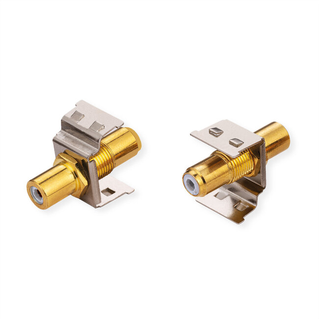 ROLINE RCA Keystone-Buchse, Metall, Weiß