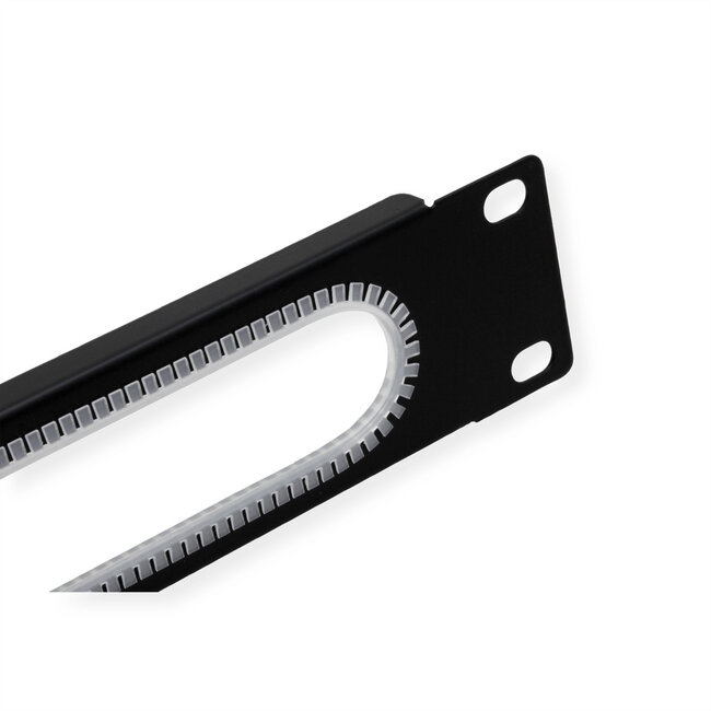 VALUE 19" Kabeldurchführung 1HE mit Bürstenleiste, schwarz