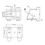 VALUE - DIN-Schienenadapter leer, für 3 Keystone-Module