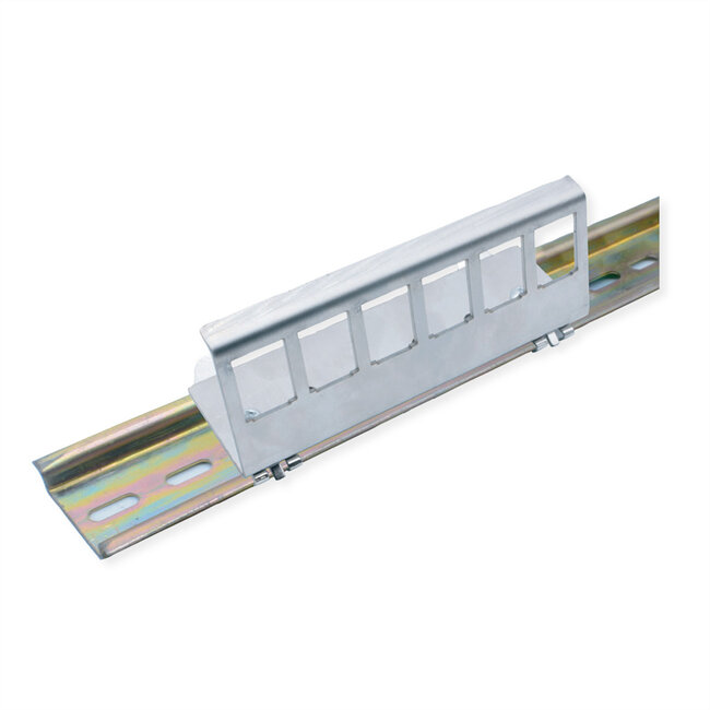 VALUE - DIN-Schienenadapter leer, für 6 Keystone-Module