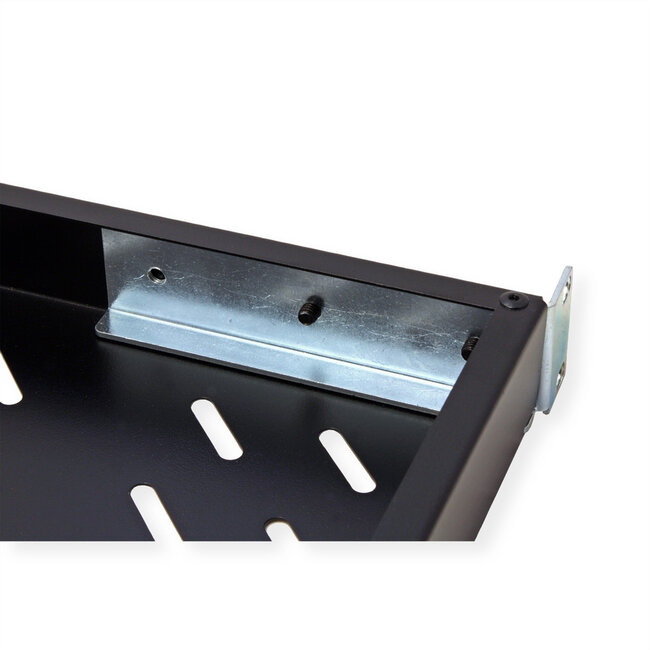 VALUE 19"-Einlegeboden 1HE, Tiefe verstellbar, 440 x 568 mm, 50 kg Traglast