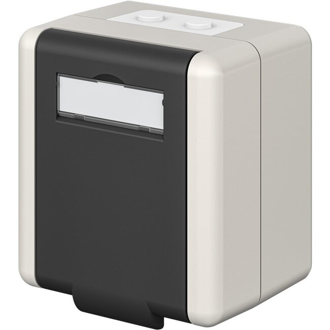 Goobay Aufputz-Gehäuse IP44, 2x Keystone-Anschlüsse