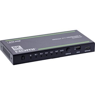 InLine InLine HDMI/USB-C Umschalter mit EDID Management | 4 zu 1 | HDMI 2.1 (8K 60Hz + HDR)