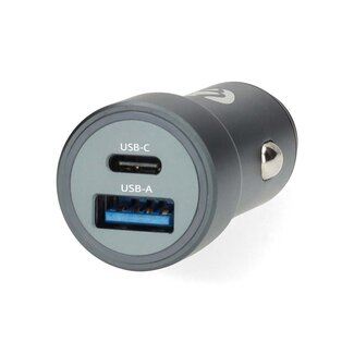 Nedis Nedis USB Auto-Ladegerät | USB-C PD & USB-A QC | 38W | Grau