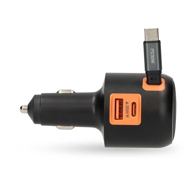 Nedis USB-C Autoladegerät | 2x USB-C PD & 1x USB-A QC | 60W PD | 0,70 m