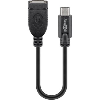 Goobay Goobay USB-C (m) auf USB-A (w) Adapter | USB 2.0 | 2,5W | Schwarz | 0,20 m