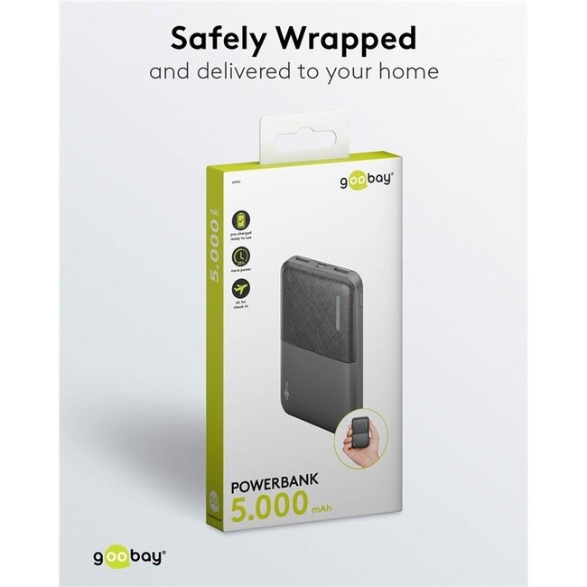 Goobay Powerbank | USB-C + USB-A | 5.000 mAh