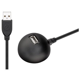 Goobay USB-A Verlängerungskabel mit Ständer | USB 2.0 | 2,5W | 1,5 m