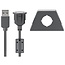 USB-A Verlängerungskabel | Aufputzmontage | USB 2.0 | 2,5W | Schwarz | 0,60 m