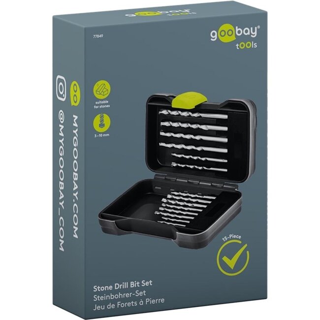 Goobay Steinbohrerset | 15-teilig