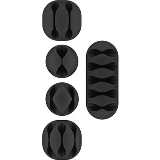 Goobay Goobay Selbstklebende Kabelhalter Set | 5 Stück | Schwarz