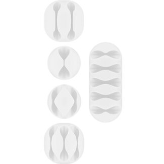 Goobay Goobay selbstklebende Kabelhalter Set | 5 Stück | Weiß
