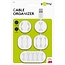 Goobay selbstklebende Kabelhalter Set | 5 Stück | Weiß
