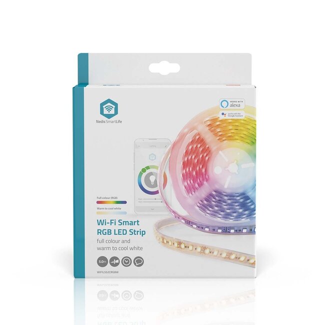 Nedis SmartLife LED-Strip | SMD | Wi-Fi | RGB + Warm- bis Kaltweiß | IP21 | 5 Meter